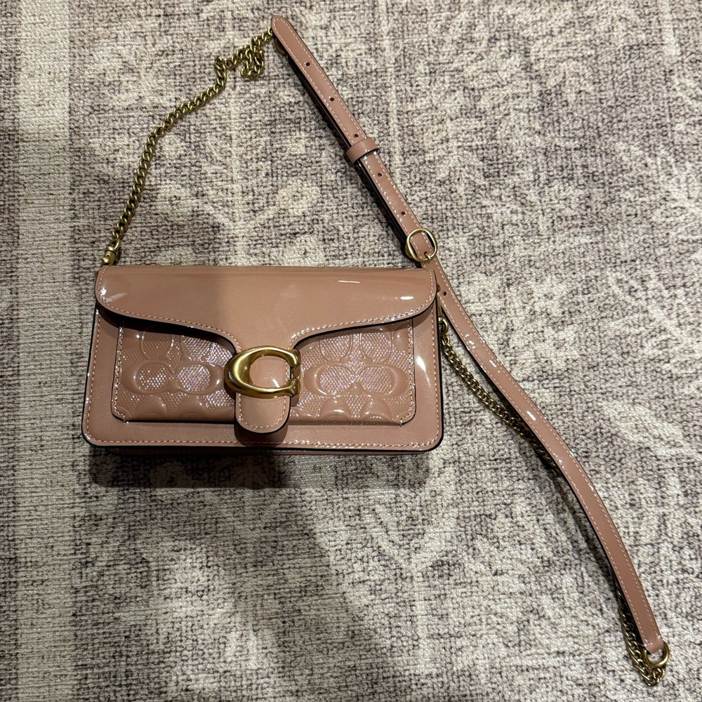 Light Pink Coach Patent Leather Tabby